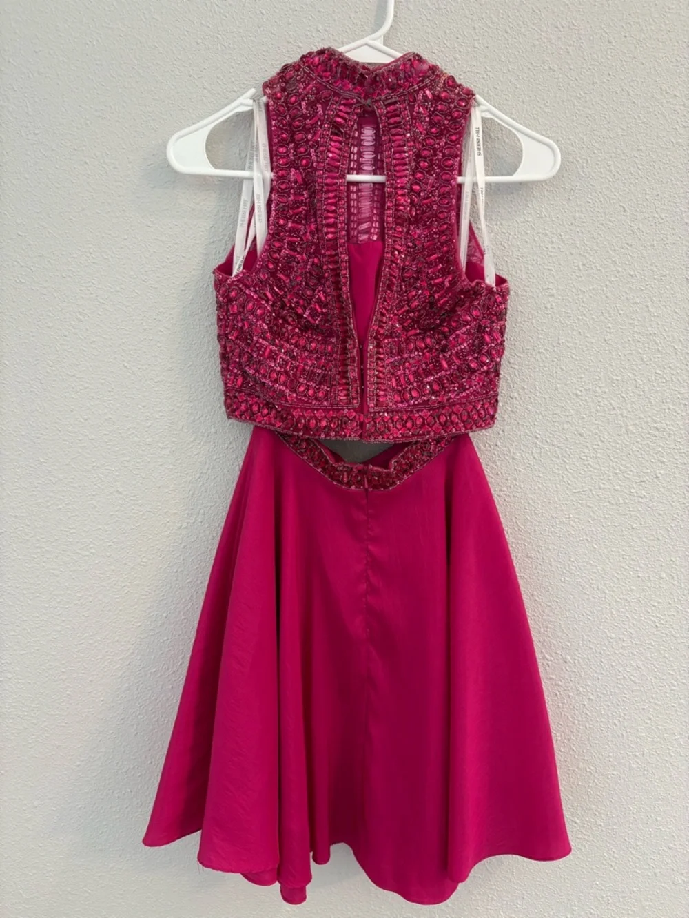 Sherri Hill Pink Two-Piece Formal Dress (size 0) - Picture 3 of 12